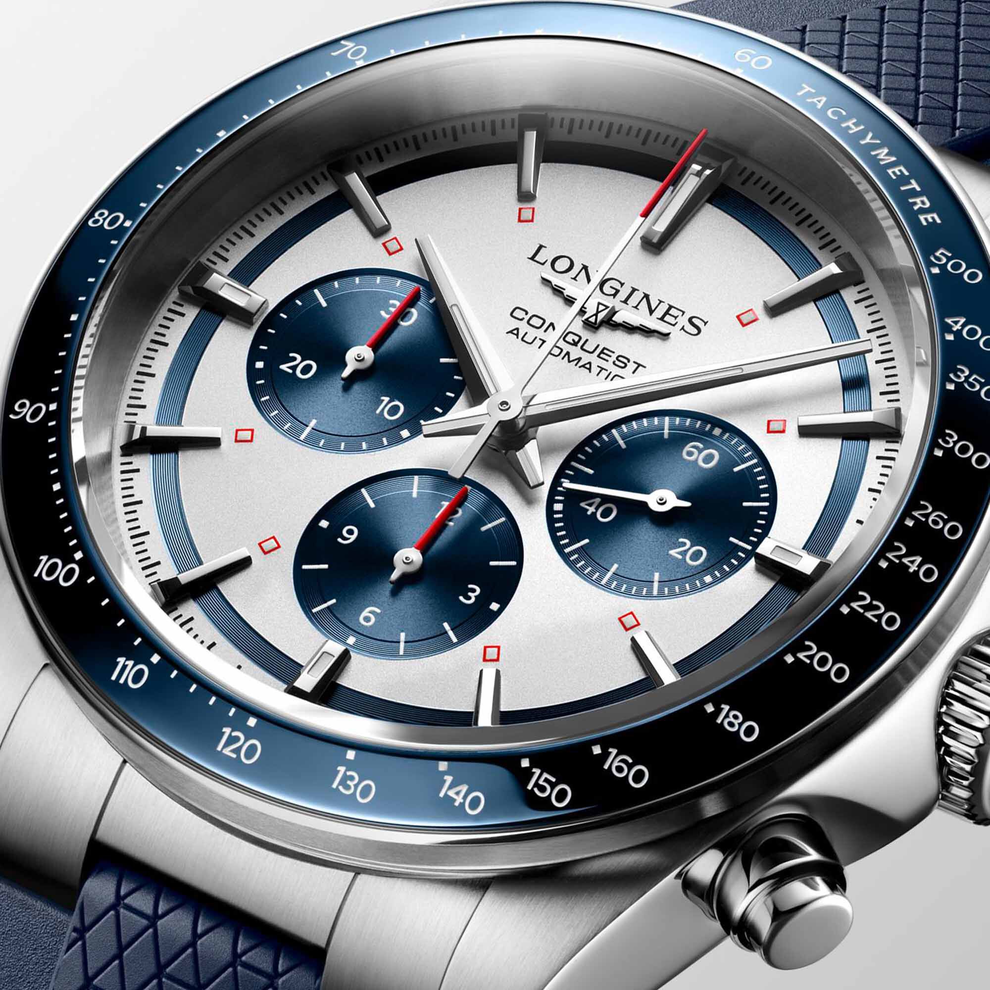 Longines Conquest Automatic Chronograph 42 mm Stainless Steel Maison Birks